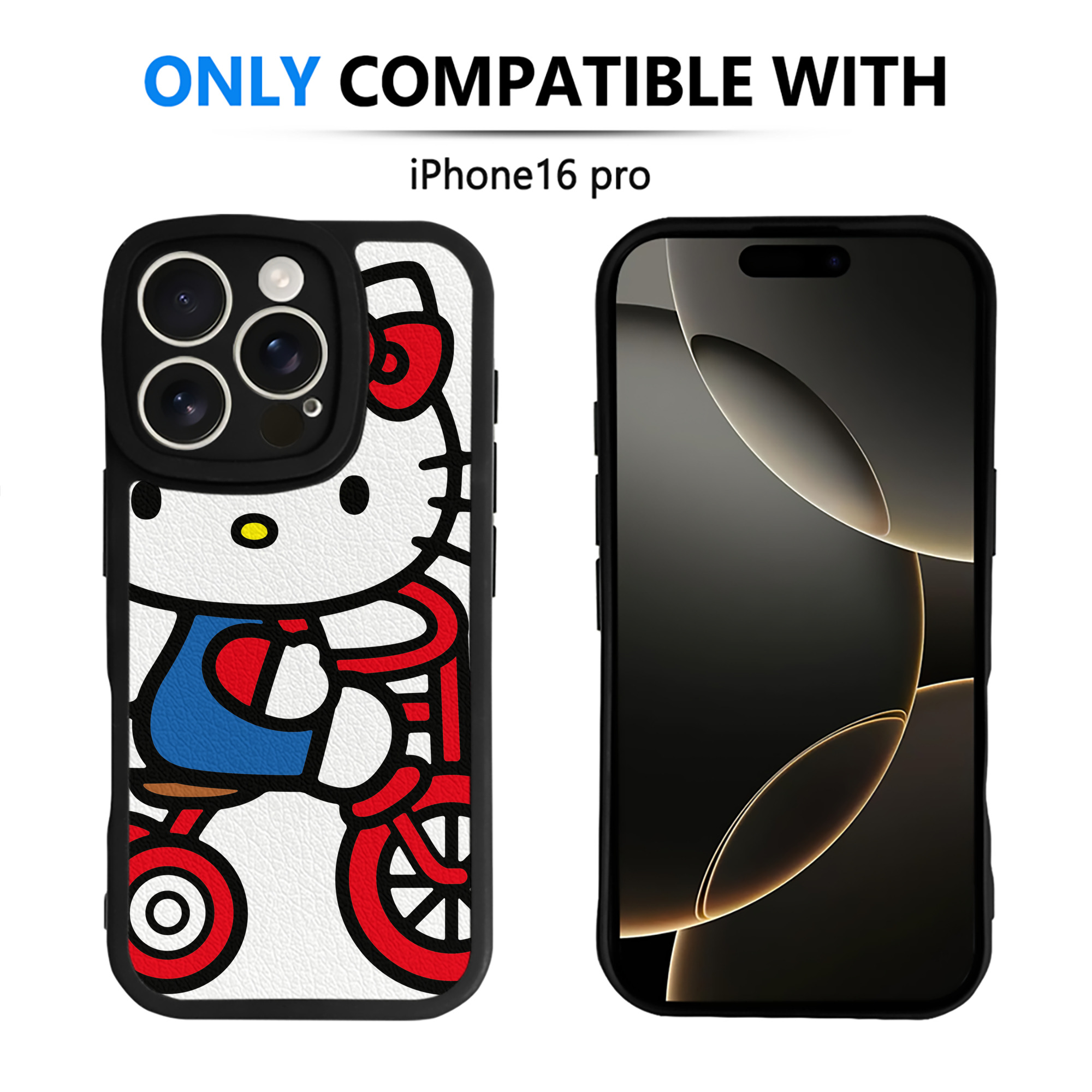 （画像用） Hello Kitty ハローキティ 【iPhone 16シリーズ対応】シリコンスマホケース（レザー調） 材質：シリコン